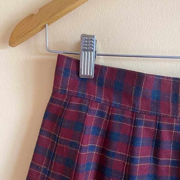 𝅺VINTAGE Evidence 90s Plaid School Girl Academia Skirt Made in Canada Size 8 - Picture 3 of 7